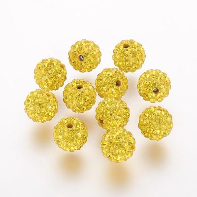 Polymer Clay Rhinestone Beads RB-K050-8mm-C-1