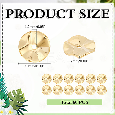 60Pcs Brass Spacer Beads KK-ME0004-05G-1