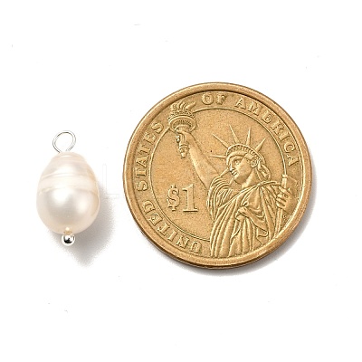 Natural Cultured Freshwater Pearl Pendants PALLOY-JF00942-02-1