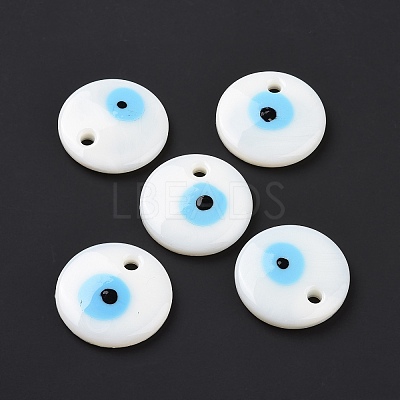 Handmade Lampwork Evil Eye Pendants X-LAMP-E106-02A-01-1