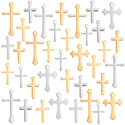 100Pcs 10 Styles Brass Pendants KK-PH0012-23A-1