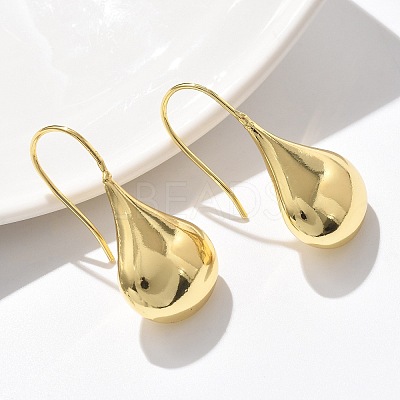 Teardrop Brass Dangle Earrings EJEW-B132-07G-1