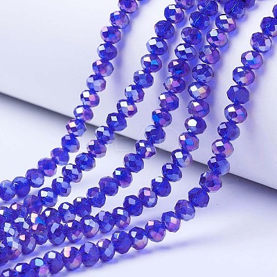Electroplate Glass Beads Strands LS-EGLA-A034-T10mm-B15-1