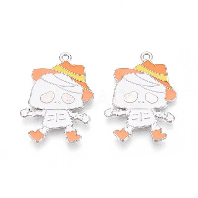 Halloween Theme Alloy Enamel Pendants ENAM-T022-54P-10-1