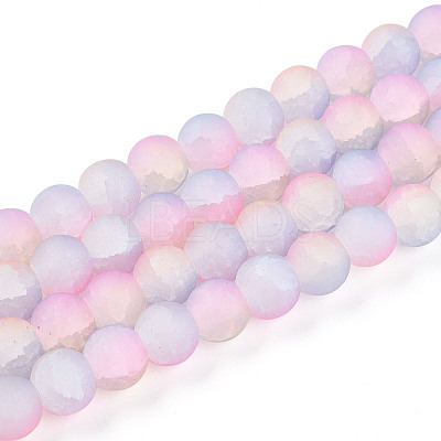 Crackle Glass Beads Strands GLAA-N009-10mm-04-1