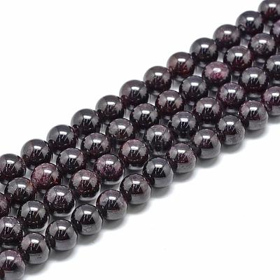 Natural Garnet Beads Strands G-R446-4mm-31-1