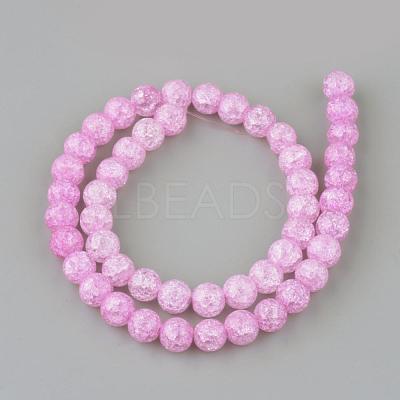 Synthetic Crackle Quartz Beads Strands GLAA-S134-6mm-03-1