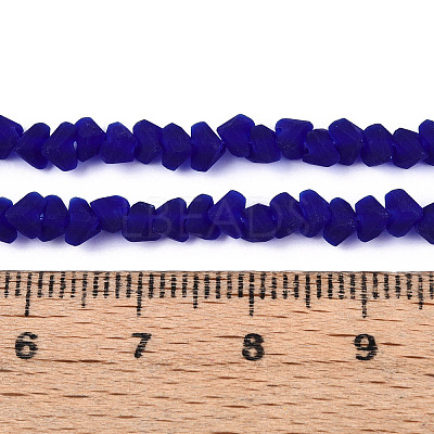 Frosted Transparent Glass Beads Strands GLAA-N016-4mm-03-1