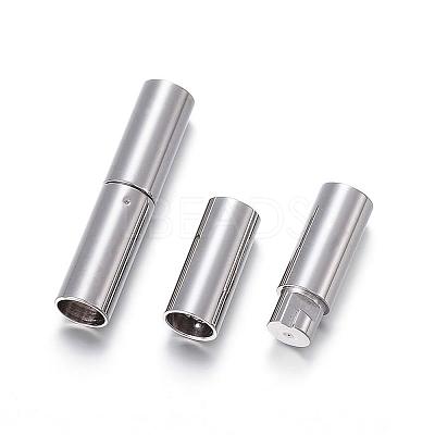 Tarnish Resistant 304 Stainless Steel Bayonet Clasps STAS-F108-12P-4mm-1