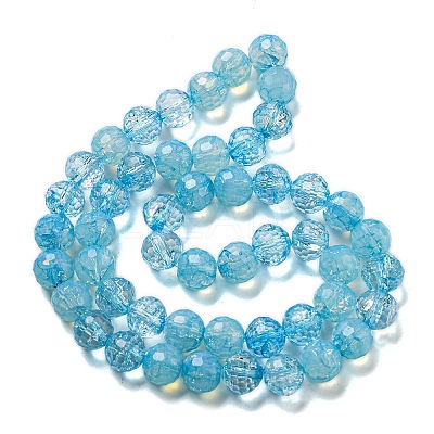 Baking Paint Glass Bead Strands GLAA-G116-02D-1