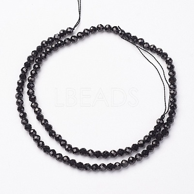 Natural Black Spinel Bead Strands X-G-P213-13-2mm-1