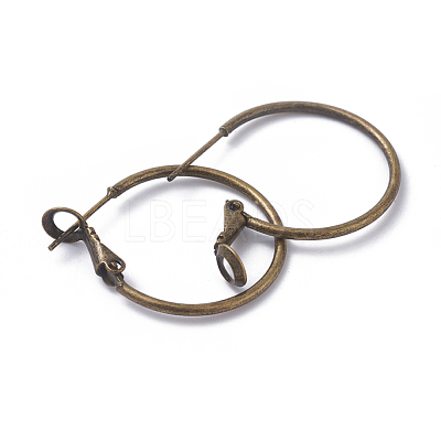 Brass Hoop Earrings KK-I665-26B-AB-1