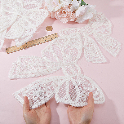 4Pcs 2 Styles Polyester Embroidery Iron on Clothing Patches PATC-GF0001-51A-1