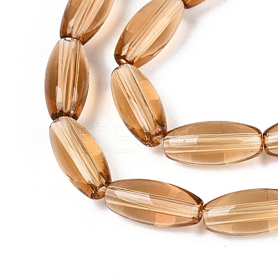 Transparent Glass Beads Strands GLAA-T028-15T-02-1