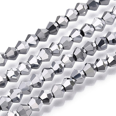 Electroplate Glass Bead Strands LS-EGLA-R094-4mm-15-1