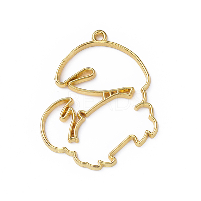Zinc Alloy Open Back Bezel Pendants X-PALLOY-D580-05G-J-1
