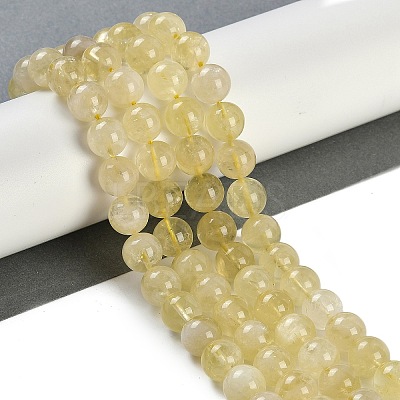 Natural Lemon Quartz(Heated) Beads Strands G-H062-A01-03-1
