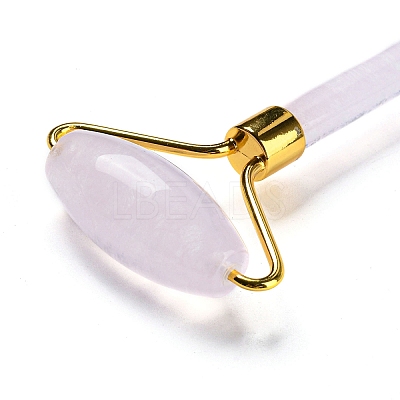 Cherry Quartz Glass Brass Face Massager MRMJ-G009-09G-1