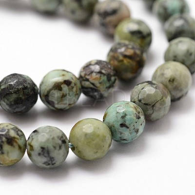 Natural African Turquoise(Jasper) Beads Strands G-D840-15-8mm-1