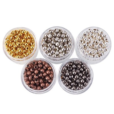 5 Box Iron Round Spacer Beads IFIN-X0001-01-B-1