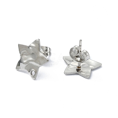 Non-Tarnish 304 Stainless Steel Stud Earring Findings STAS-L024-003P-09-1