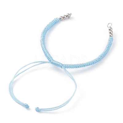 Adjustable Braided Polyester Cord Bracelet Making AJEW-JB00849-02-1