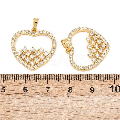 Brass Micro Pave Cubic Zirconia Pendants KK-I475-05G-01-1