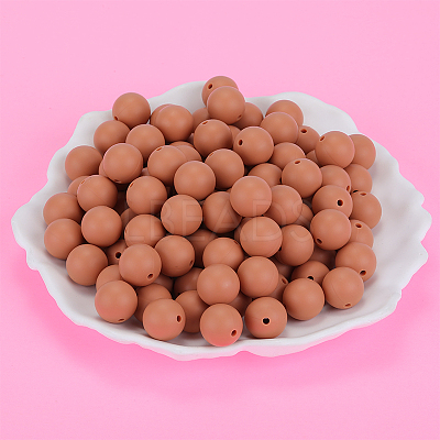 Round Silicone Focal Beads SI-JX0046A-75-1