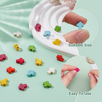 150Pcs Synthetic Turquoise Beads Strands TURQ-ME0001-01D-1
