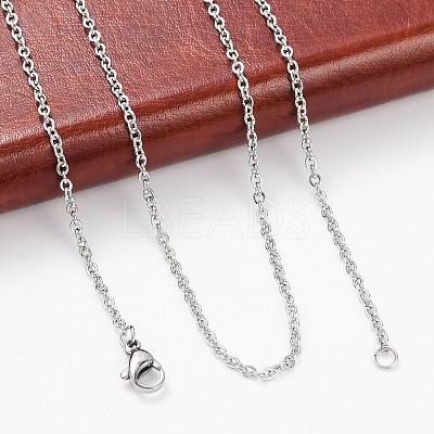 Tarnish Resistant 304 Stainless Steel Cable Chain Necklace Making STAS-P045-05P-1