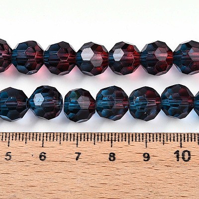 Baking Paint Transparent Glass Beads X1-DGLA-A035-T10mm-A10-1