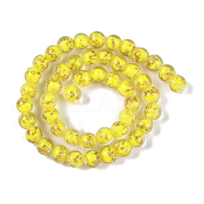 Handmade Gold Sand Lampwork Beads LAMP-Z009-01C-1