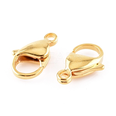304 Stainless Steel Lobster Claw Clasps X-STAS-AB17-G-1