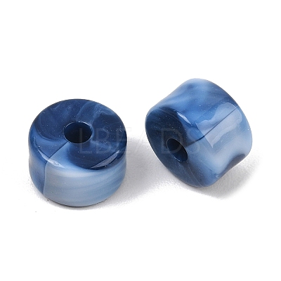Two-Color Opaque Acrylic Imitation Gemstone Beads AC-CBA3EFE-02R-1