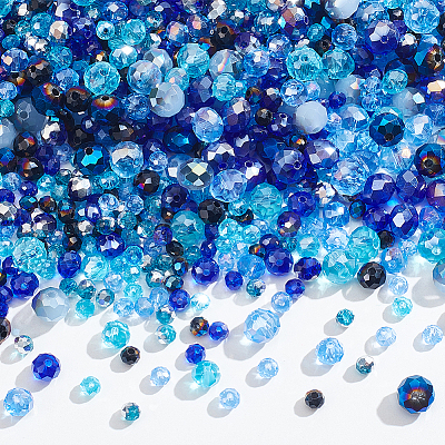 1025Pcs 15 Style Electroplate Transparent Glass Beads Sets EGLA-NB0001-27-1