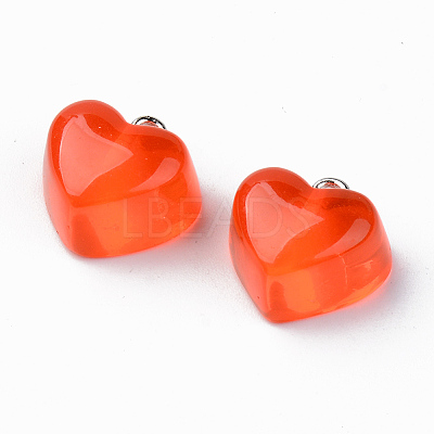 Transparent Resin Pendants RESI-R429-30A-1