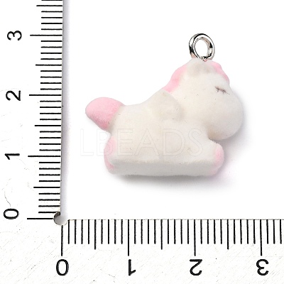 Flocky Anima Resin Pendants with Platinum Iron Loop FIND-S001-13C-1