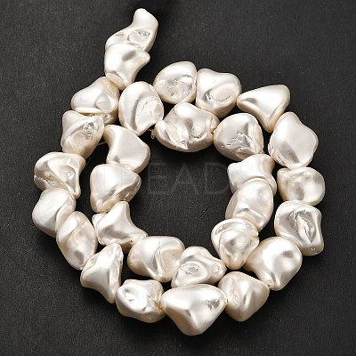 Electroplated Shell Pearl Beads Strands BSHE-C009-01C-1