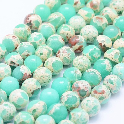 Synthetic Imperial Jasper Beads Strands G-F531-6mm-H09-1
