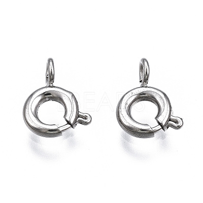 Tarnish Resistant 304 Stainless Steel Spring Ring Clasps X-STAS-S117-016A-1