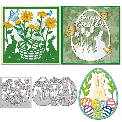 Easter Theme Carbon Steel Cutting Dies Stencils DIY-WH0309-3560-1