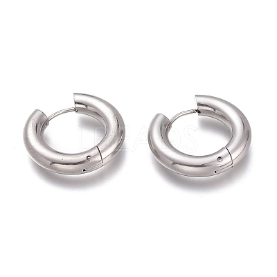 Tarnish Resistant 201 Stainless Steel Huggie Hoop Earrings EJEW-O095-05-16-1