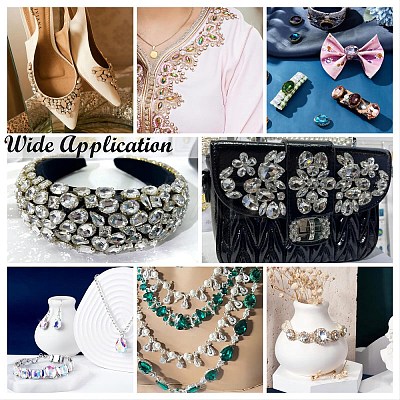 Sew on Rhinestone RGLA-T034-7x15mm-22-1