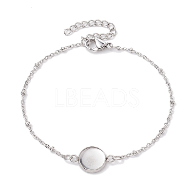 Tarnish Resistant 304 Stainless Steel Satellite Chain Bracelet Makings X-BJEW-JB10587-01-1