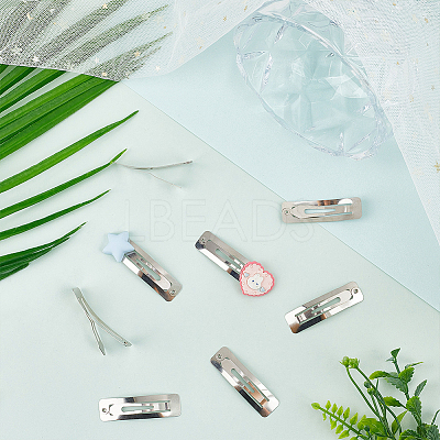 100Pcs Iron Hair Clip Findings PHAR-SC0001-002A-1