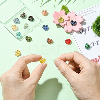 16Pcs 15 Colors Handmade Lampwork Beads LAMP-CJ0002-47-1