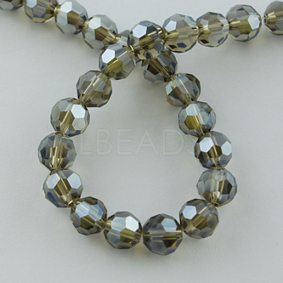 Electroplate Glass Bead Strands EGLA-R015-8mm-M-1