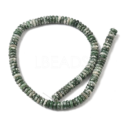 Natural Green Spot Jasper Beads Strands G-G329-A01-3x8mm-1