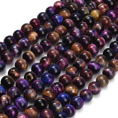 Natural Tiger Eye Beads Strands G-F591-18-10mm-10-1