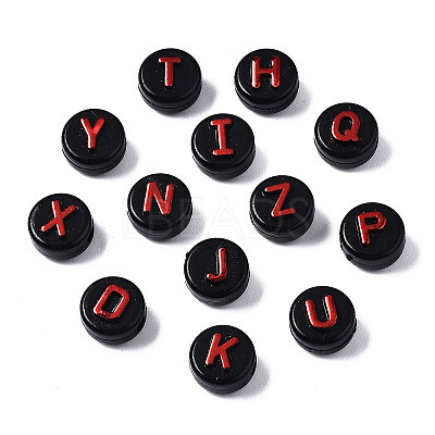 Opaque Black Acrylic Beads X-MACR-Q242-009D-1